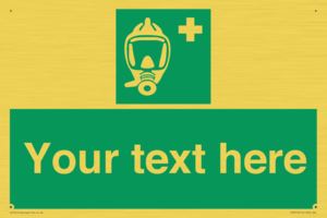 Custom sign safe condition Emergency escape breathing device